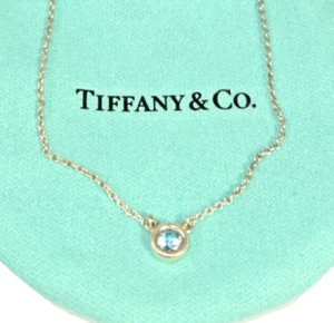 Tiffany & Co. Halskette 925 Sterling Silber Aquamarin Stein "Color by the Yard" - Bild 1 von 9