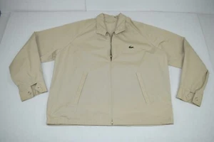 Lacoste Jacket VTG Size L 60s 70s Lacoste Harrington Jacket Khaki Green Croc - Picture 1 of 12