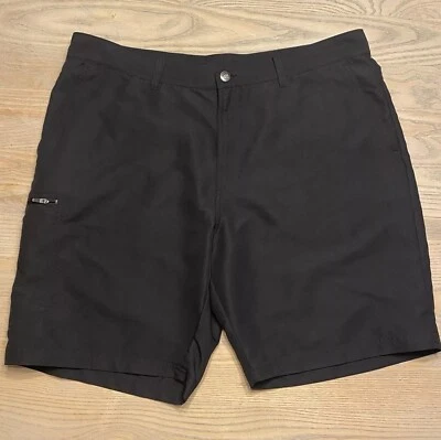 Adidas Black Woven Cargo Performance Crew Shorts Mens 38 w/ 9” Inseam ADVR0882 - Image 1 of 4