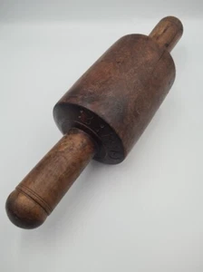 Antique Handmade Teak Wood Wooden Indian Chapatis Rolling Pin Heavy Weight (3) - Picture 1 of 24