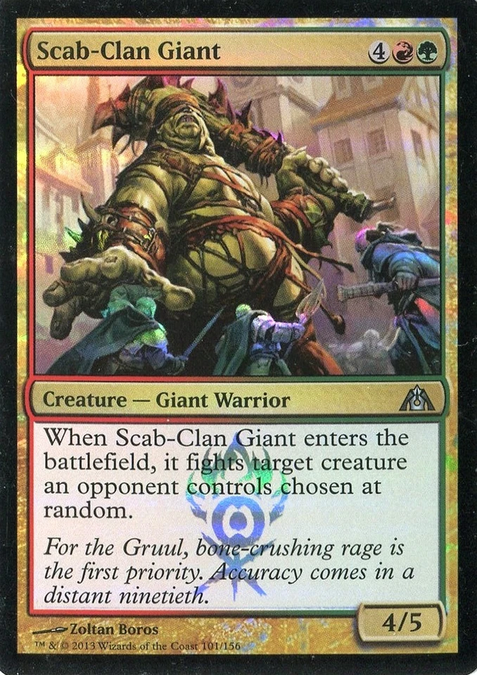 MTG - Dragon's Maze - Scab-Clan Giant - Foil - NM - Image 1 of 1