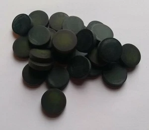6 distanziali/disco/lavatrice in nylon/resina verde scuro diametro 23 mm x 5 mm. - Foto 1 di 2