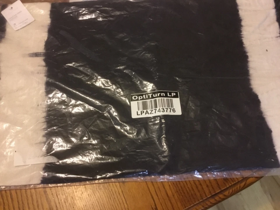 Funda de almohada lumbar Pottery Barn teñida a mano negra/blanca 16x26L moderna-NUEVA EN PAQUETE Foto 1 de 1