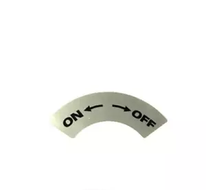 ADESIVO NERO SFONDO ARGENTO ASTA RUBINETTO ON OFF PIAGGIO VESPA PK HP - Imagen 1 de 1