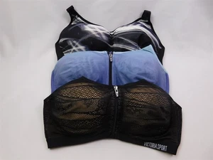 3 VICTORIAS SPORT Knockout Sport Bras Front-Close Size 38DD - Picture 1 of 10