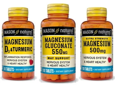 MAGNESIUM Gluconate TURMERIC vitamin D 3  Nervous Immune system - Image 1 of 4