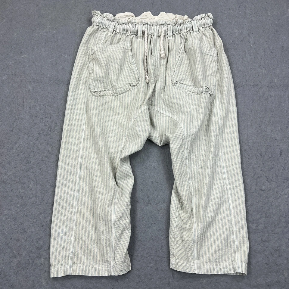 Free People Harem Pants Women's XS Ivory Striped Runyon Oversized Boho - Image 1 of 4