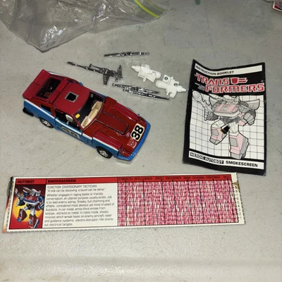 NICE 100% Complete TRANSFORMERS G1 SMOKESCREEN Figure VINTAGE Takara Minty - Image 1 of 4