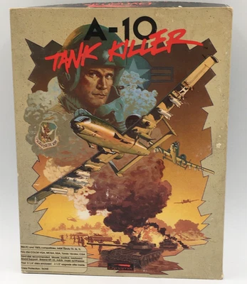 1989 Dynamix A-10 Tank Killer Thunderbolt II MS-DOS 5.25" Floppy Disk IMB PC Gam - Image 1 of 4