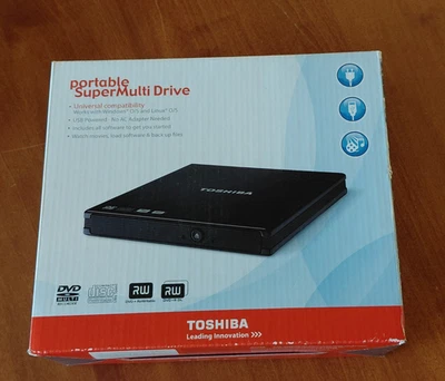 Toshiba Portable Super Multi Drive #PA3761U-1DV2 USB 2.0 New/unopened - Image 1 of 4