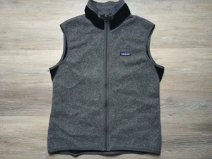 Patagonia Full Zip Flyer Vest Womens Med vtg 90s PEF Fleece Gray Wind Blocker - Picture 1 of 6