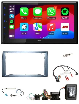 JVC Bluetooth 2DIN Lenkrad DAB USB Autoradio für Peugeot 308 silber 07-09 PDC - Bild 1 von 4