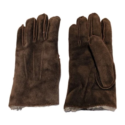 Vintage Sears Mens Suede Cow Hide Gloves Brown Medium  - Image 1 of 4