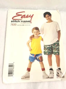 Vintage McCall's Schnittmuster Kinder Größe B Taille Easy Stich'NSave wurde geschnitten - Bild 1 von 3
