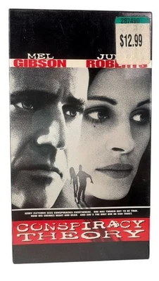 Conspiracy Theory VHS 1997 Mel Gibson Julia Roberts Warner Bros Thriller - Image 1 of 2