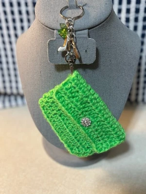Key Chain Crochet mini purse bag with lip balm and lotion - Image 1 of 4