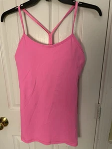 Lululemon Pink Racerback Tanktop With Built In Bra Size 6 - Picture 1 of 4