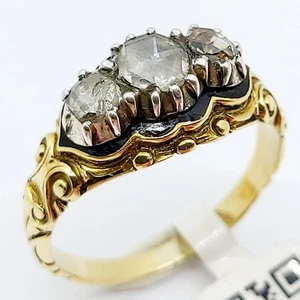 Ring 740/-, in Silber gefasste Diamantrosen, Größe: 55, 4,04 g - Bild 1 von 1