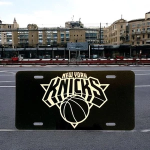New York Knicks Basketball Laser Engraved Aluminum Front License Plate Car Tag - Picture 1 of 3