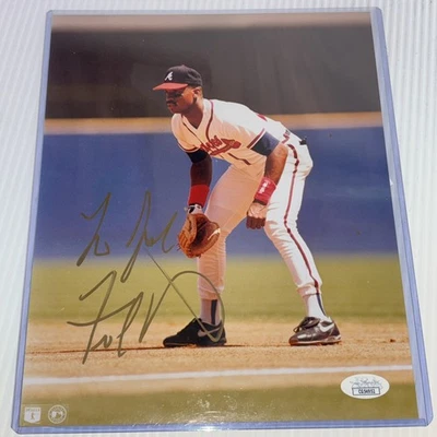 Fred Mcgriff Signed 8x10 Photo JSA COA  Atlanta Braves Toronto Bluejays - Image 1 of 4