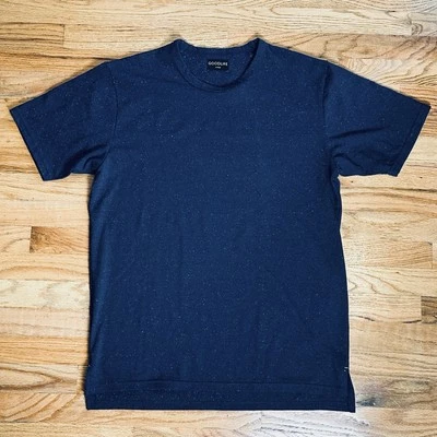 Camiseta Goodlife Para Hombres XL Azul Marino Moteada Manga Corta Cuello Redondo Camisa Mezcla de Algodón  Foto 1 de 4