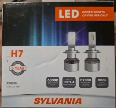 Sylvania H7 LED Powersport Headlight Bulbs for Off-Road Use or Fog Lights - 2 PC - Image 1 of 3