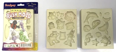 Lote de 3 moldes de empuje flexibles Sculpey para velas de jabón artesanales de arcilla polimérica joyería Foto 1 de 4