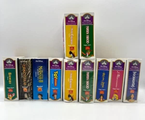 McDonald's Disney 95-00 Masterpiece VHS Movies Happy Meal Toys In Box Lot of 11 - Picture 1 of 7