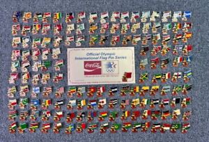 150pcs 1984 Los Angeles Official Olympic International Flag Coca Cola Pin Series