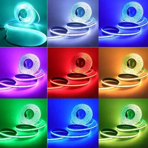 COB LED Streifen Lichtband 12V 24V Stripe Lichterkette Selbstklebend WW/CW/RGBW - Bild 1 von 50