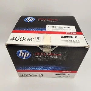 HP (5-Pack) C7972A LTO-2 Ultrium DATA CARTRIDGE 400GB (Brand New) - Picture 1 of 5