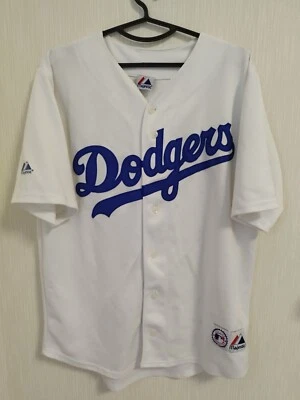 Sz M/L adult Los Angeles LA Dodgers baseball jersey Majestic shirt - Image 1 of 4