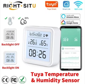 Per Tuya Sensore Temperatura Intelligente Rilevatore Umidità Igrometro Termometro WiFi - Foto 1 di 5