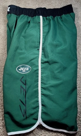 New! NFL NEW YORK JETS-Green Poly Cloth, Boys Lined, Summer Swim Trunks-Yth (XL) Cover