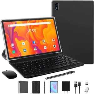 Qukenk K118 10.1" Android 11 Tablet, 4GB RAM 64GB Storage Tablet with Keyboard, - Picture 1 of 4