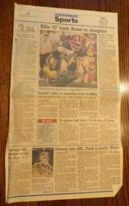 Vintage 7. September 1992 Buffalo Bills Buffalo News Sport Cover Seite Rechnungen ""D""... - Bild 1 von 6