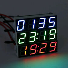 Mini Car Digital Clock Thermometer Voltmeter 3in1 LED Display Digital Timer