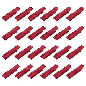 24pcs Claret Satin Table Napkins Polyester Square Bright Table Napkin Fabric ... - Picture 1 of 6