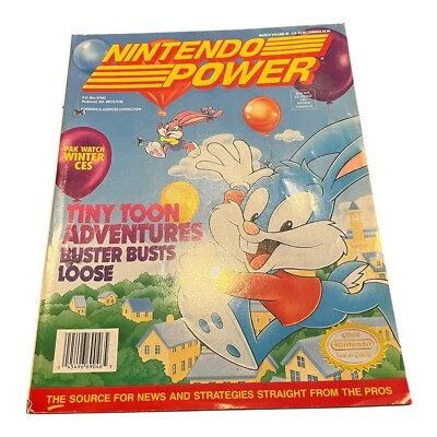 Nintendo Power Magazine Tiny Toon Adventures w/ TazMania Poster + Cards, Vol 46 - Image 1 of 3