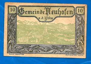 1920 NEUHOFEN Austria notgeld emergency money 10 Zehn Heller note - Picture 1 of 2