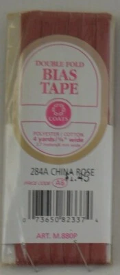 Cinta sesgada doble pliegue Wrights/C&C - 1/4" w x 4yds - 49 grandes colores! Foto 1 de 4