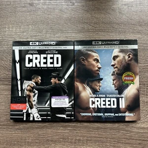 Creed 1 + 2 Collection (4K + Blu-Ray + W~ OOP Slipcovers) VERY GOOD! Lot Of 2 ! - Picture 1 of 2