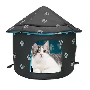 Fhiny Stray Cats Shelter, Waterproof Outdoor Rabbit Dog House Foldable Warm B... - Picture 1 of 7