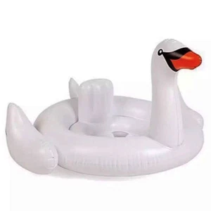 Swan Baby Inflatable Swimming Ring Seat Float Lilo Trainer Aid 6–24 Months White - Picture 1 of 1