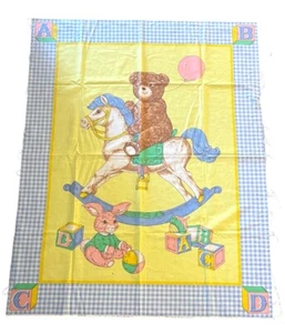 Cranston VIP Storybook Rocking Horse Fabric Panel Nursery Quilt Wall Hanging - Picture 1 of 4