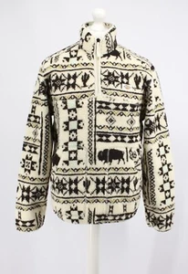 DICKIES HAYS 1/4 ZIP FLEECE MENS NORDIC PRINT BROWN WHITE RRP £105 AD - Picture 1 of 6
