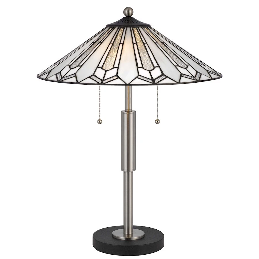 Cal Lighting Muirfield 2 Light Tiffany Table Lamp, Bronze/White - BO-3165TB - Image 1 of 1