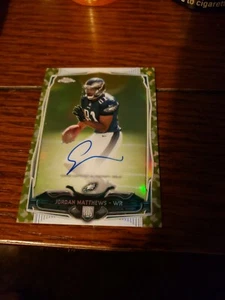 2014 Topps Chrome Rookie Autographs STS Camo Refractor/99 Jordan Matthews Auto - Picture 1 of 2
