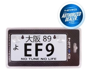 NRG Aluminum Mini License Plate w/ Suction Cups 3"H x 6"W - EF9 - Picture 1 of 1