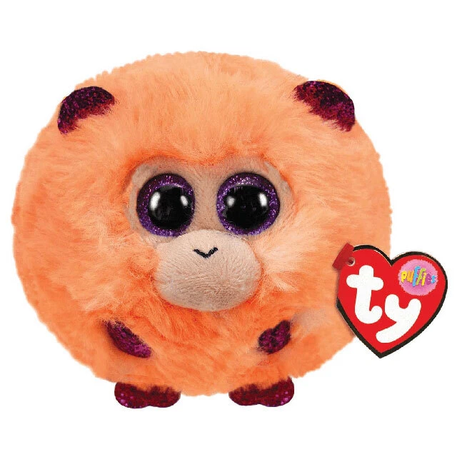 2020 Ty Puffies Coconut Orange Monkey (4 Inch) Stuffed Toy MWMTS MINT Tags